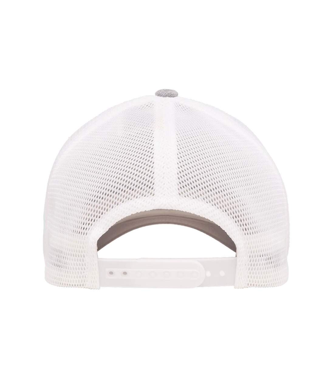 Casquette Trucker Motif/style Deux Tons Argenté Chiné Blanc Flexfit-2