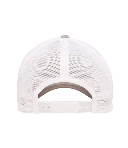 Casquette Trucker Motif/style Deux Tons Argenté Chiné Blanc Flexfit