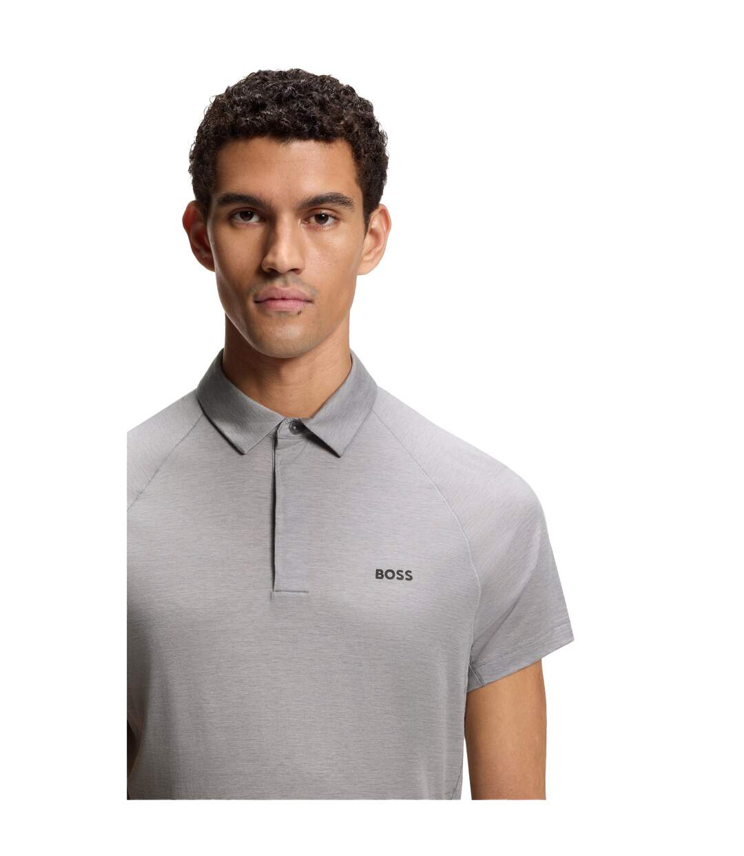 Mens Performance Slim Polo Shirt Grey Boss-4