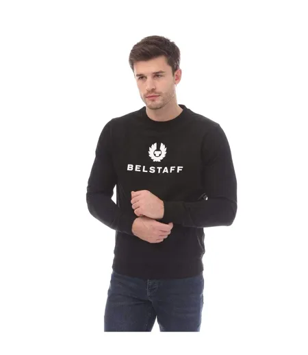 Sweat Signature Homme Noir Blanc Belstaff