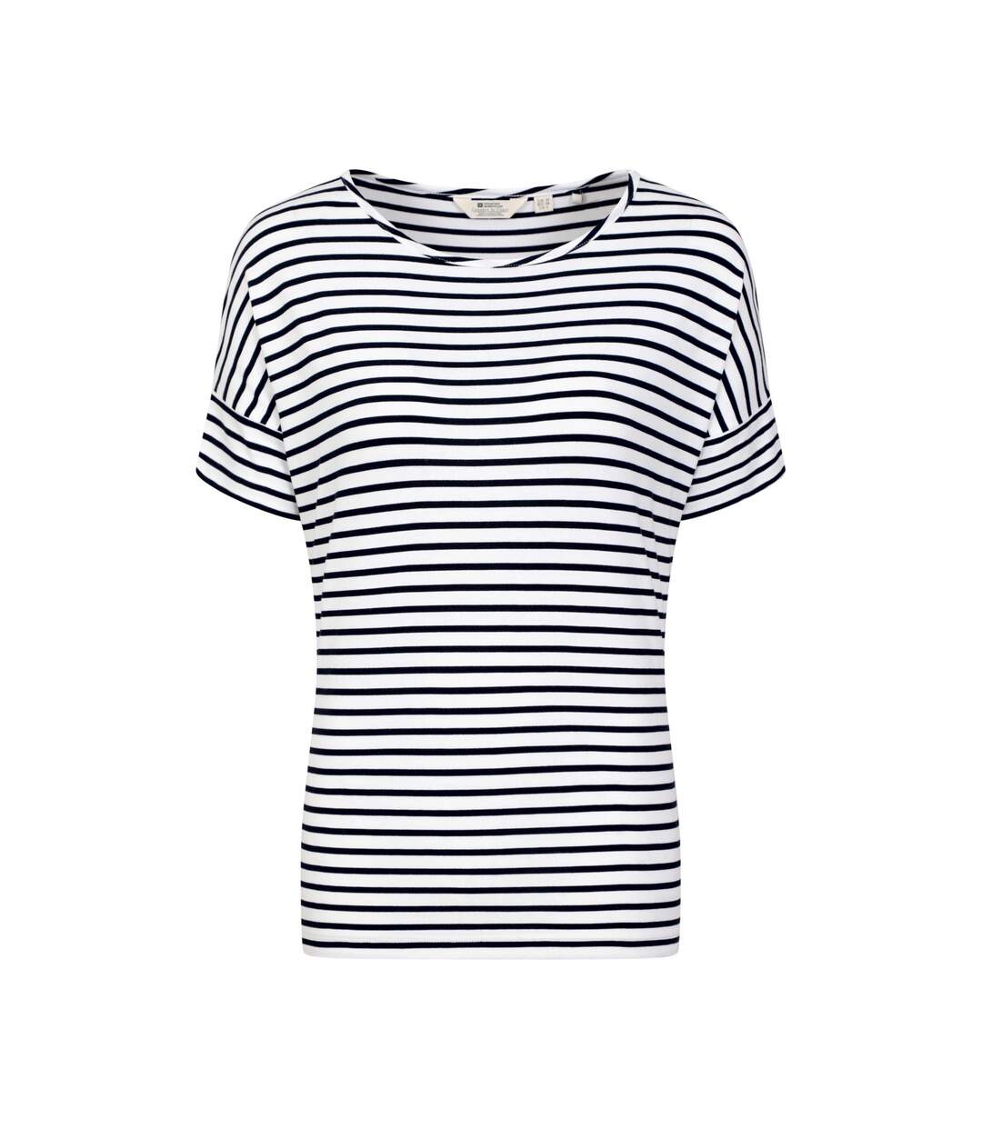 T-shirt kynance femme bleu marine / blanc Mountain Warehouse-1