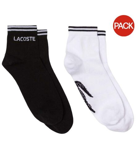 Chaussettes De Sport Adulte Noir Blanc Lacoste