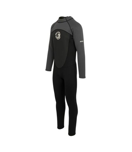 Mens grippy wetsuit black/dark grey/white Regatta