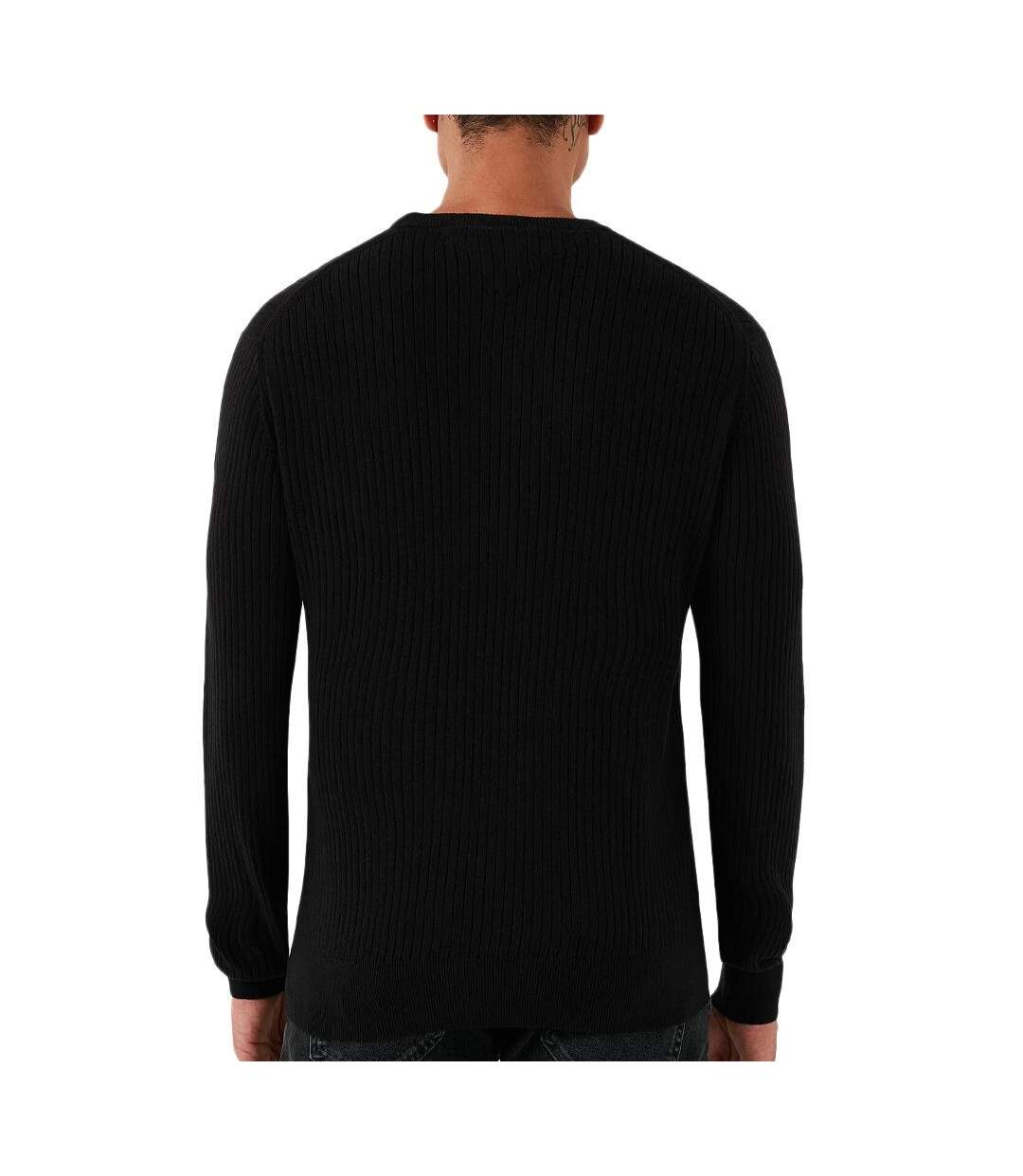 Pull noir homme tommy hilfiger pima mw0mw40449-2