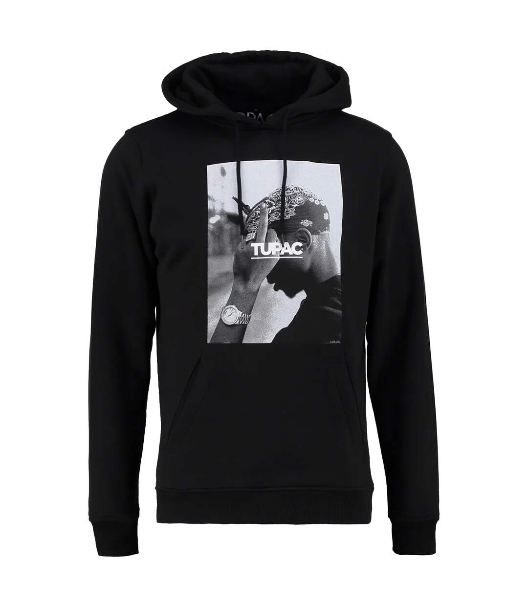 Mens F*ck The World Tupac Shakur Hoodie Noir Mister Tee-2