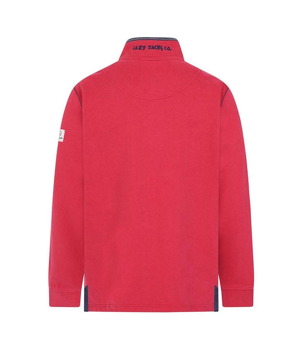Sweat Homme Rouge Cramoisi Lazy Jacks-3