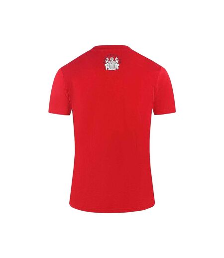 Mens London Embroidered Logo T-shirt Red Aquascutum