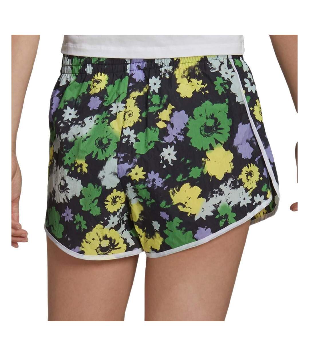 Short Noir à fleurs Femme Adidas Floral - 14A-2