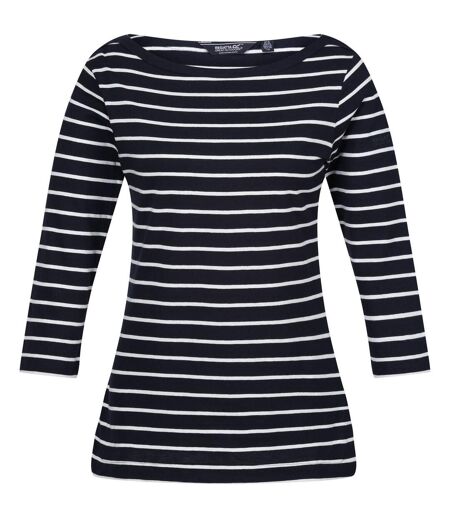 Womens/ladies Bayletta 3/4 Sleeve Top Navy White Regatta
