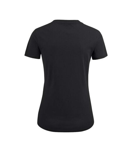 Womens/ladies American U T-shirt Black Harvest