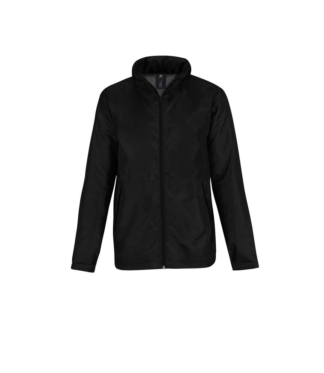 B&C Mens Multi Active Hooded Fleece Lined Jacket (Black/ Warm Grey)