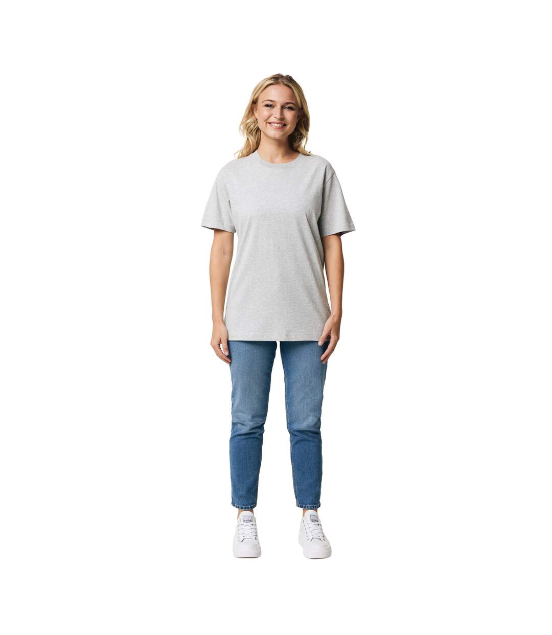 Unisex adult kakadu recycled cotton relaxed fit t-shirt heather grey Iqoniq-3