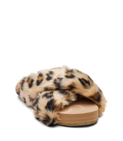 Toms Womens/Ladies Susie Cheetah Print Slippers (Natural) - UTFS9484
