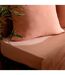 Drap Housse en Gaze de Coton Flora 140x190cm Rose-3