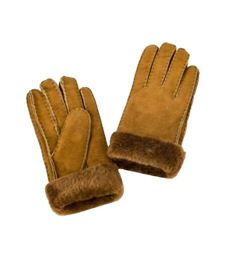 Womens/ladies Cuffed Sheepskin Gloves Spice Eastern Counties Leather