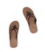 Mens malham faux leather flip flops caramel Weird Fish-3