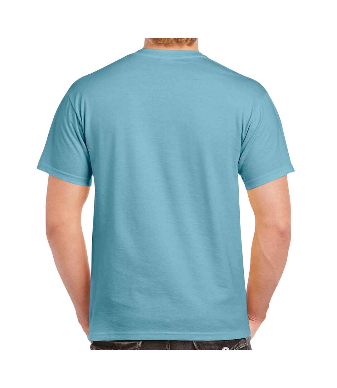 T-shirt manches courtes homme bleu ciel Gildan-2