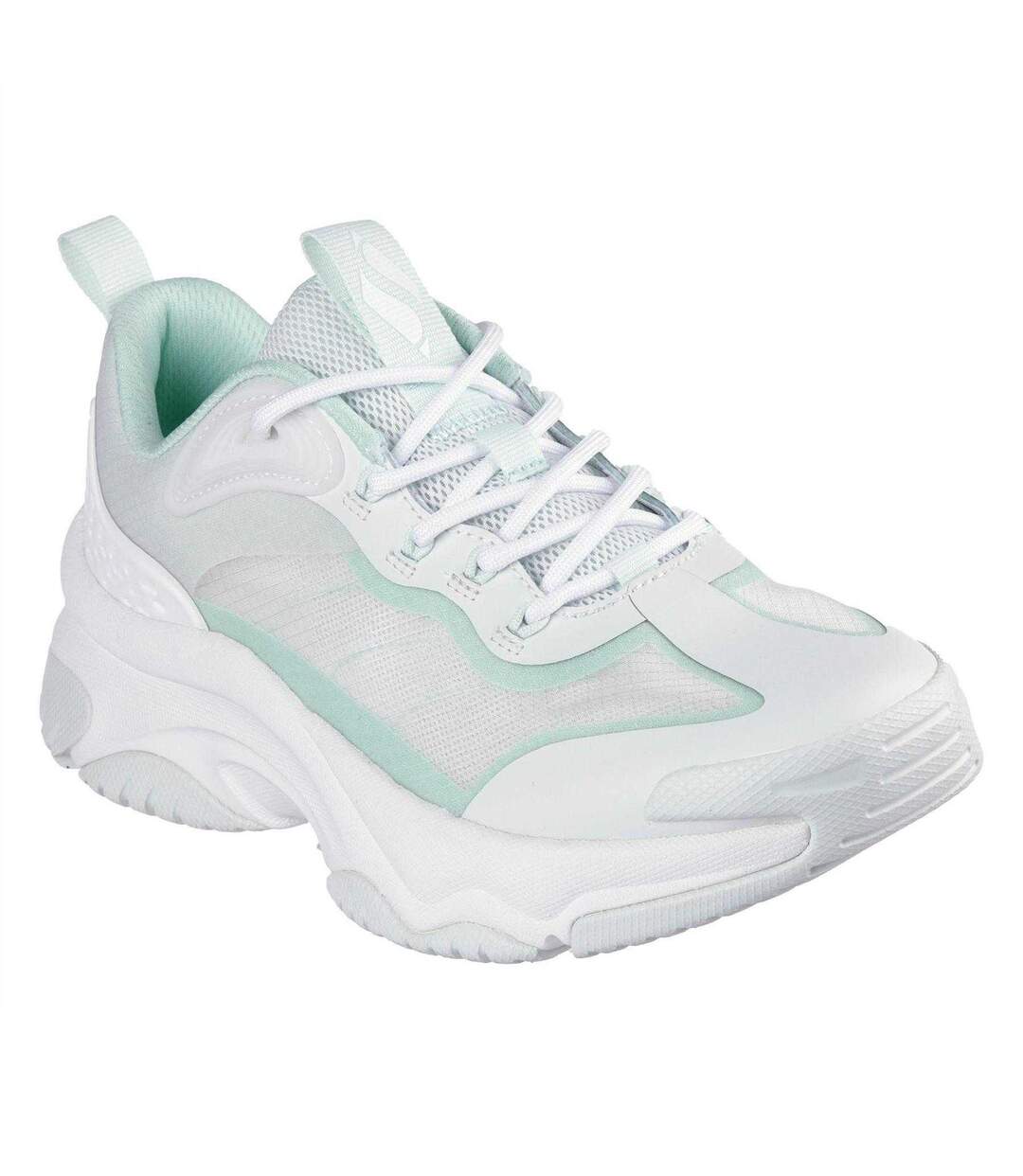Baskets Motif/style Épais Moonhiker Femme Vert Clair Skechers-1
