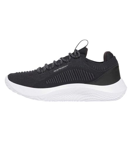 Mens Dynamic Intelliknit Trainers Black White Under Armour
