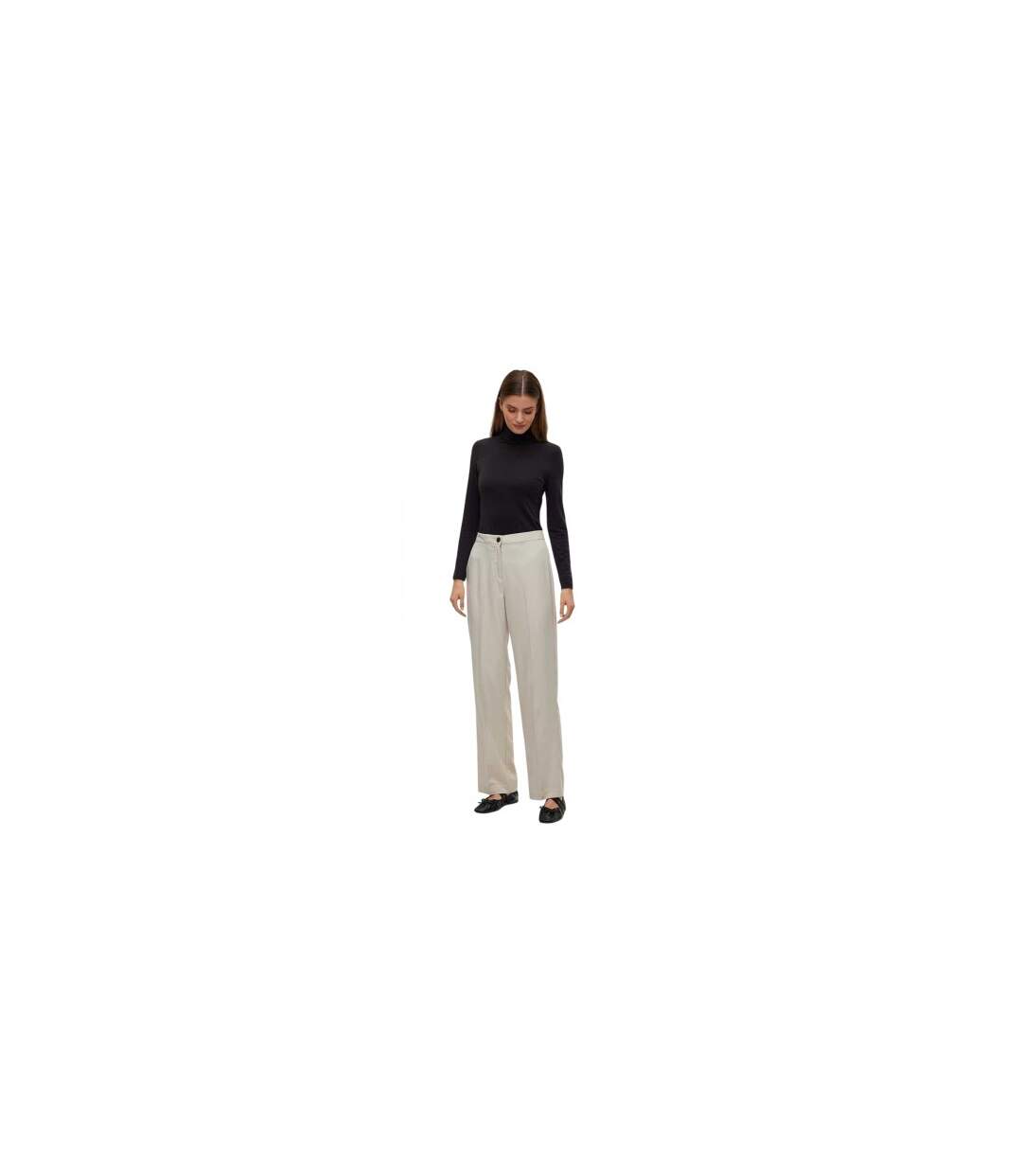 Womens/ladies Vmrita Regular Trousers Silver Vero Moda-1