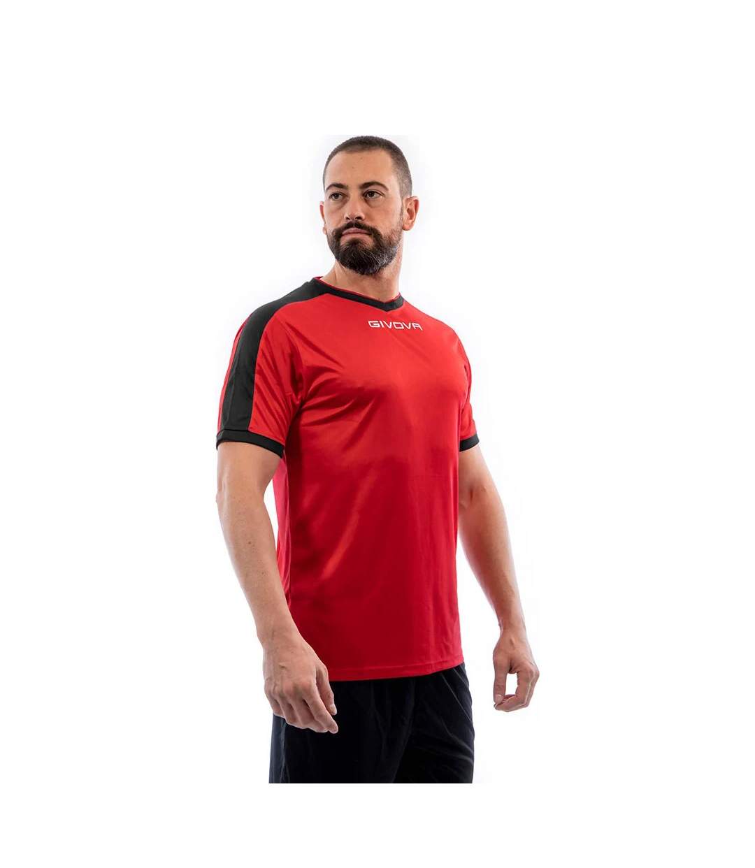 T-shirt Revolution Homme Noir Rouge Givova-1