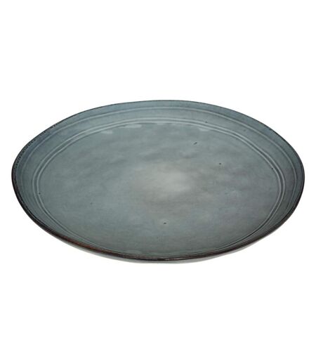 Lot de 6 Assiettes Plates Flower 26cm Bleu