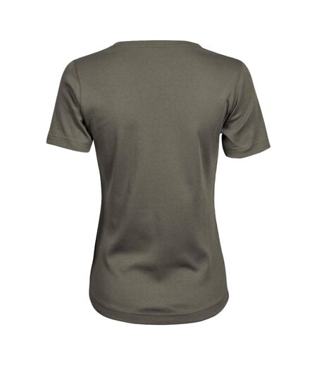 T-shirt À Manches Courtes 100% Coton Femme Vert Foncé Tee Jays