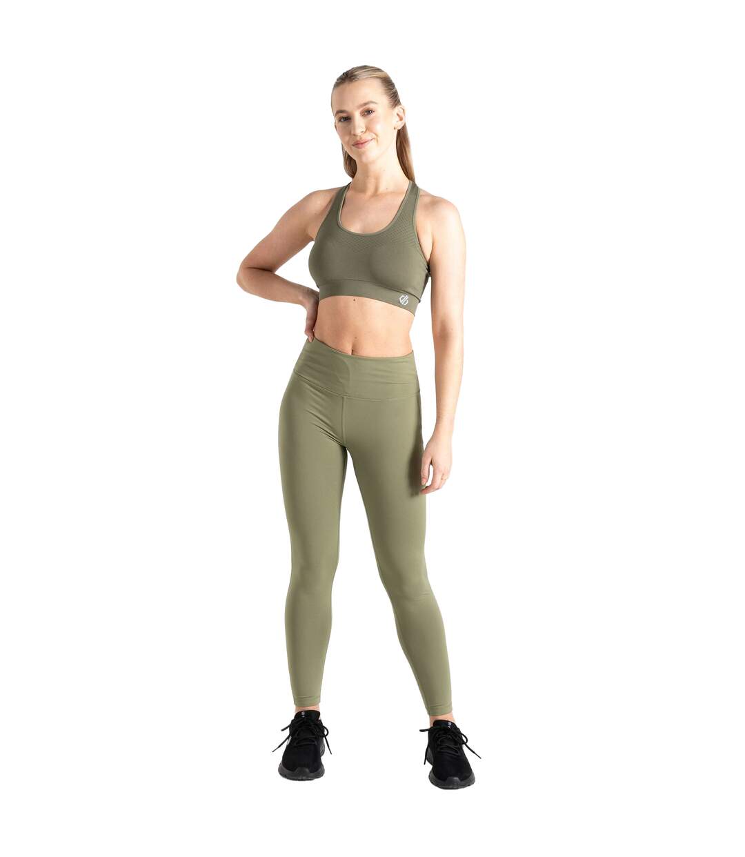 Womens/ladies influential leggings olivine green Dare 2B-4