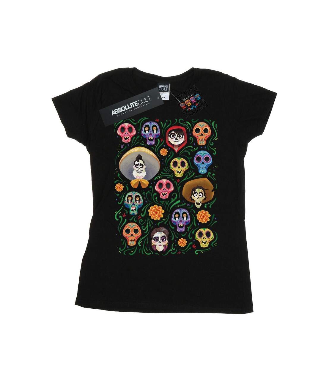 Disney - T-shirt COCO HEADS PATTERN - Femme (Noir) - UTBI14356-1