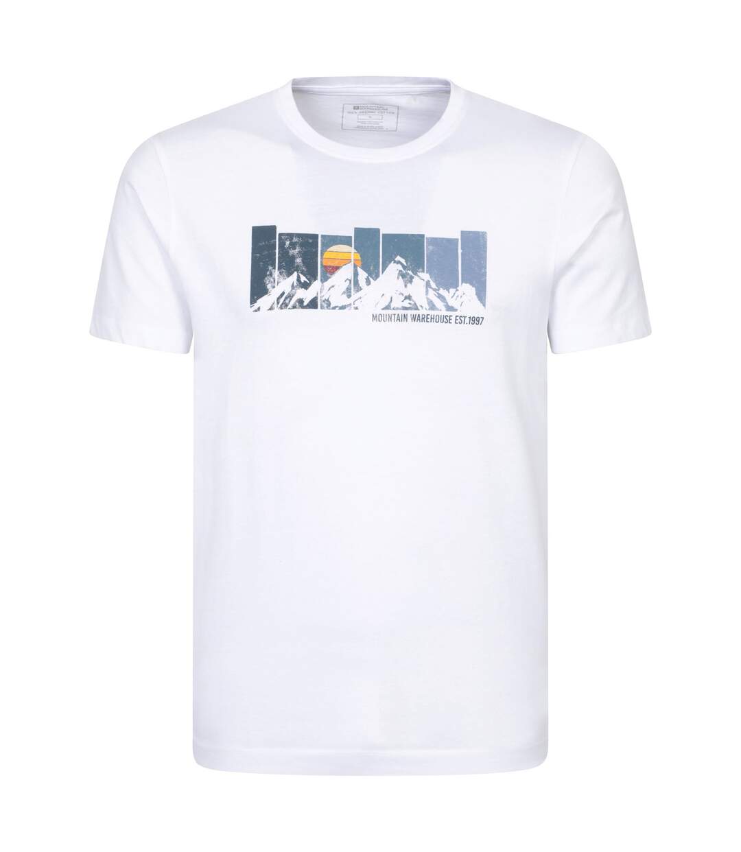 Mens gradient graphic t-shirt white Mountain Warehouse-1