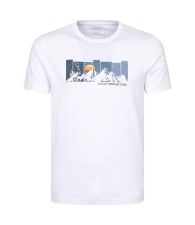 Mens gradient graphic t-shirt white Mountain Warehouse