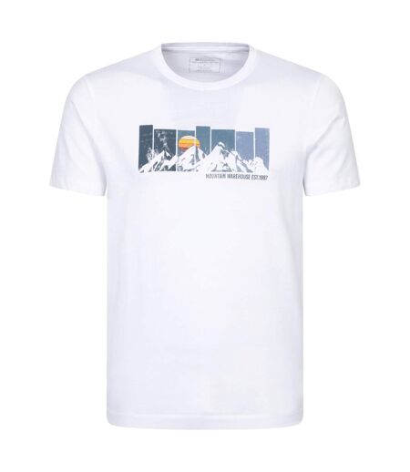 Mens gradient graphic t-shirt white Mountain Warehouse