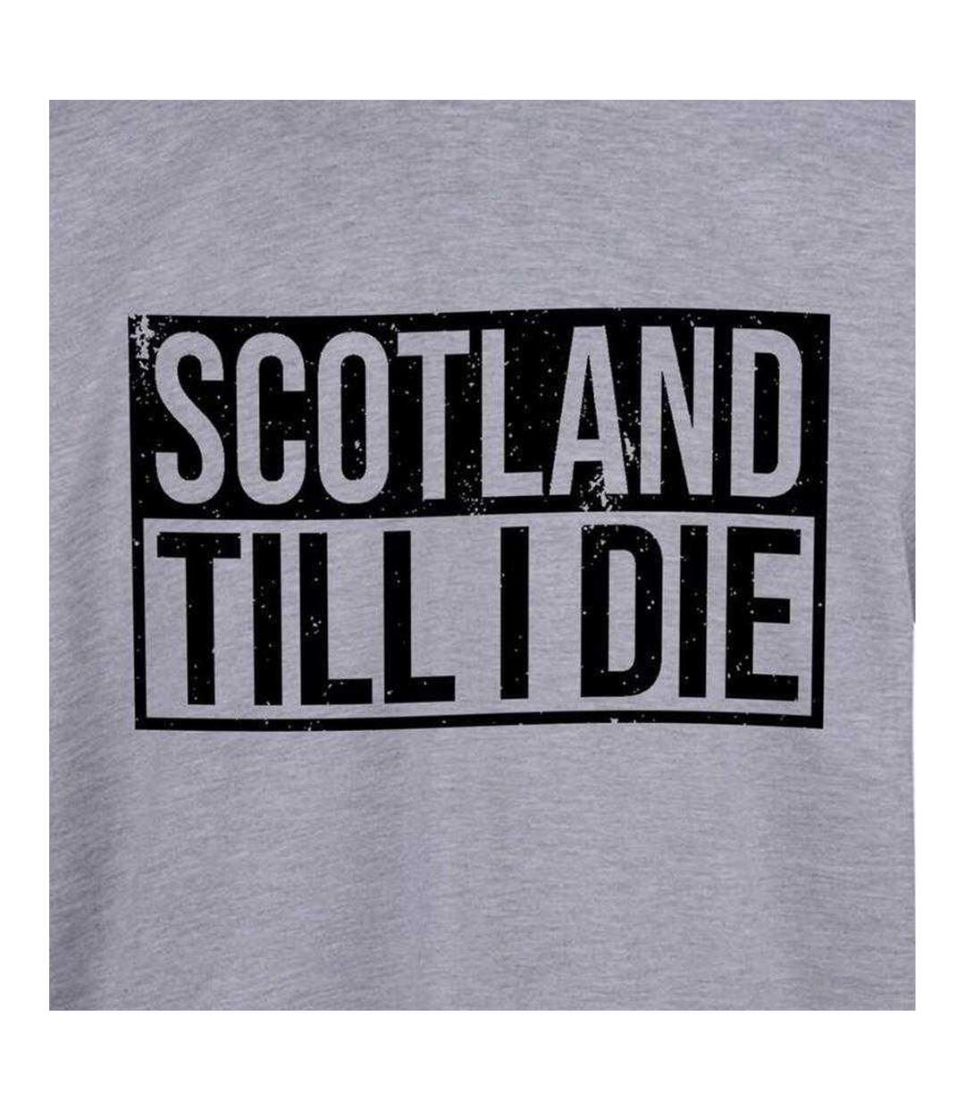 Mens  Till I Die T-shirt Grey Scotland-3