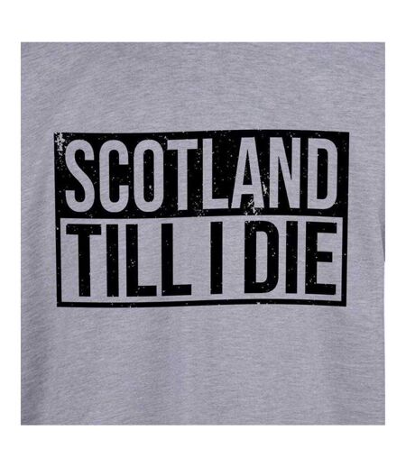 Mens  Till I Die T-shirt Grey Scotland
