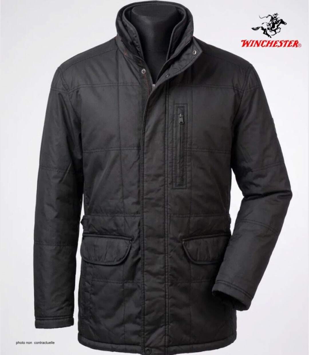 WINCHESTER NOVAK — Parka doublée tissu déperlant noir : l'alliance parfaite du style et de la protection-4