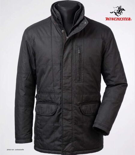 WINCHESTER NOVAK — Parka doublée tissu déperlant noir : l'alliance parfaite du style et de la protection