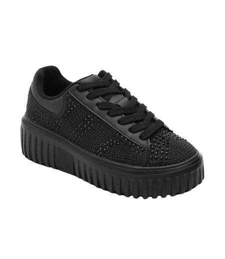 Baskets Motif/style Strass Femme Noir Where´s That From