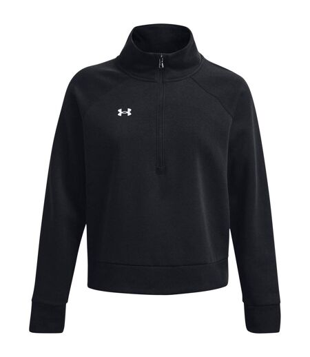 Womens/ladies Rival Half Zip Sweatshirt Black Under Armour