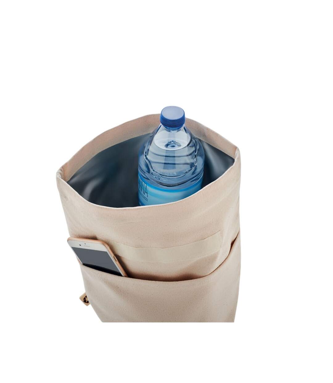 Recoba recycled cotton cooler bag 30cm x 18cm x 14cm beige MidOcean-4