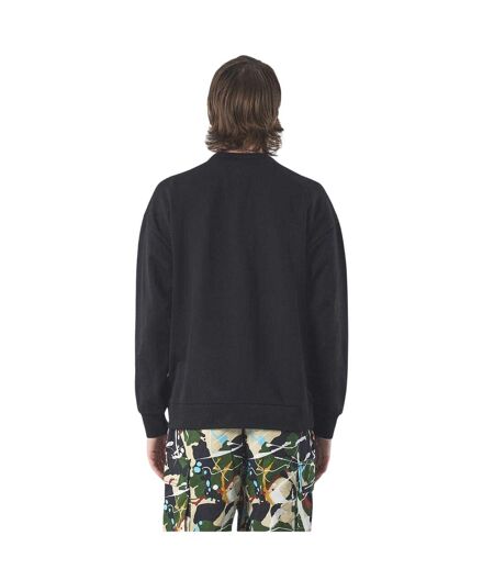 Mens Box Logo Cotton Sweatshirt Black Pretty Green