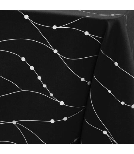 Nappe Imprimé Firmament140x240cm Noir & Argent