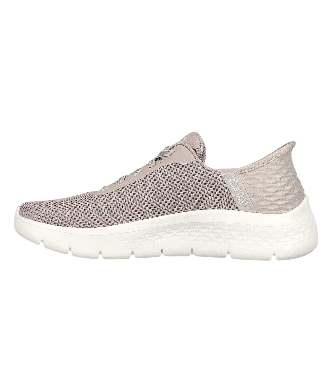 Womens/ladies Go Walk Flex Grand Entry Slip-in Walking Shoes Taupe Skechers-2
