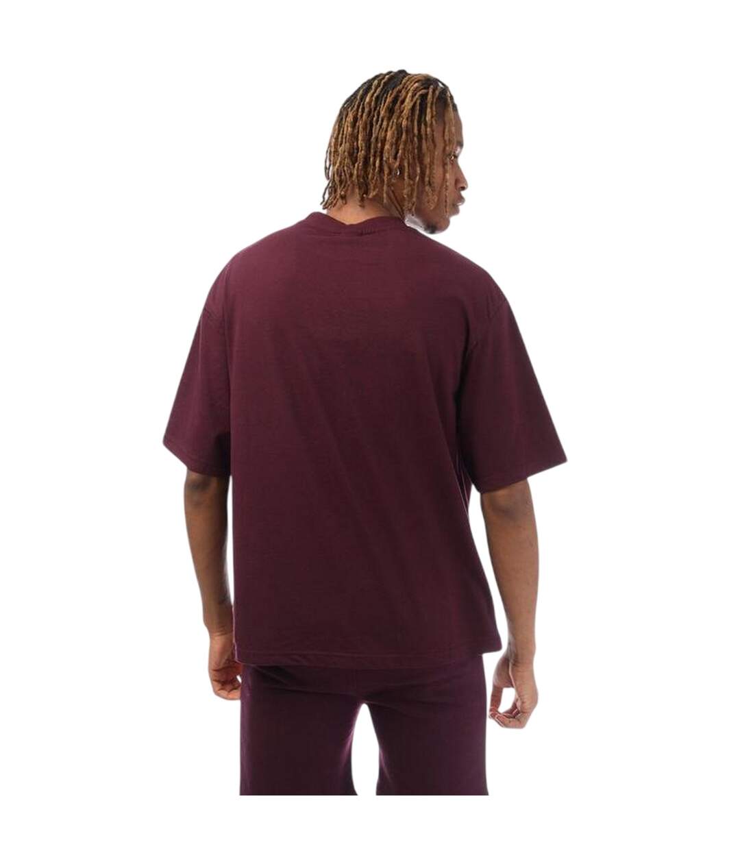 Mens Signature Logo Oversized T-shirt Purple Hype-3