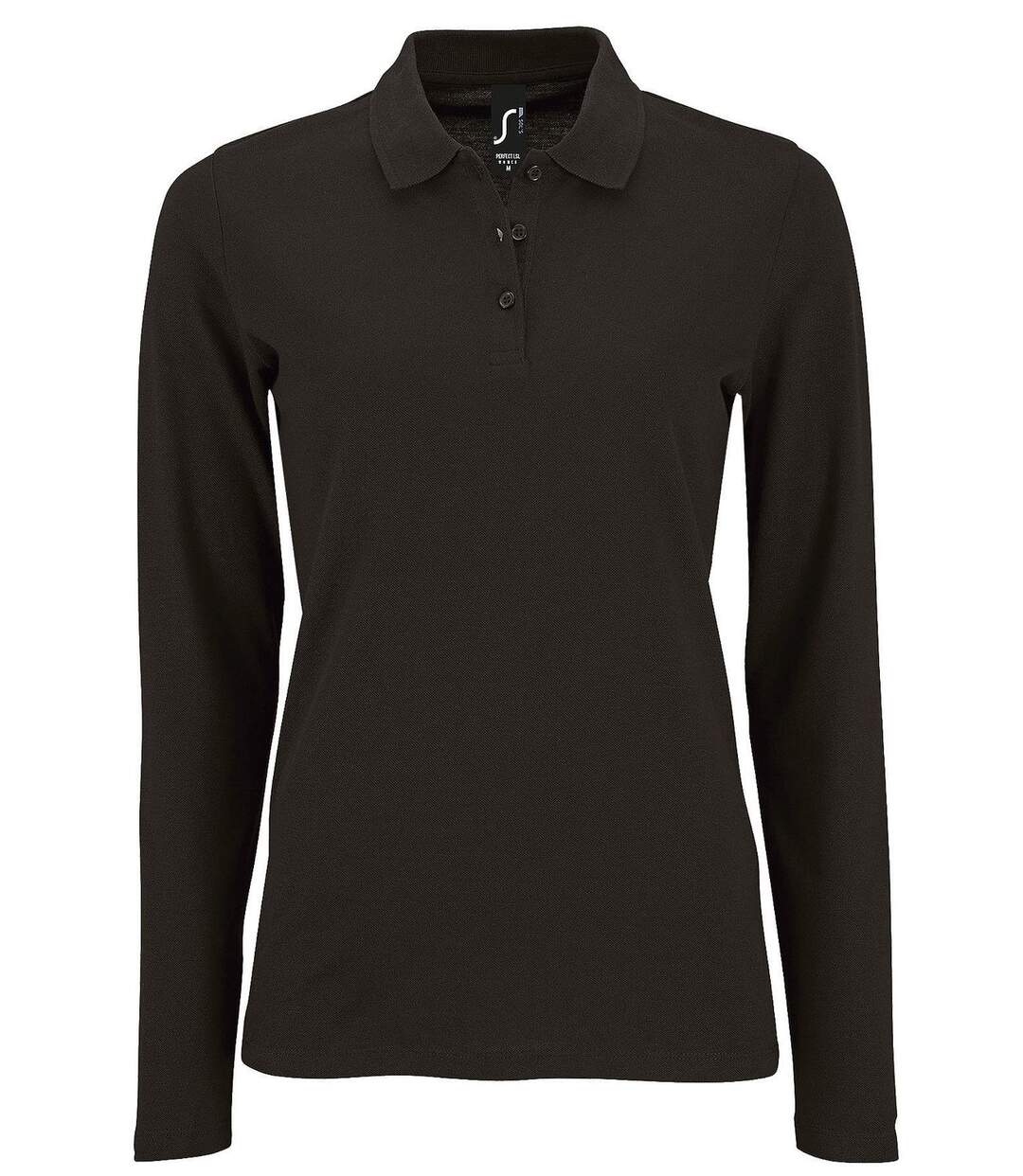 Polo manches longues - Femme - 02083 - noir