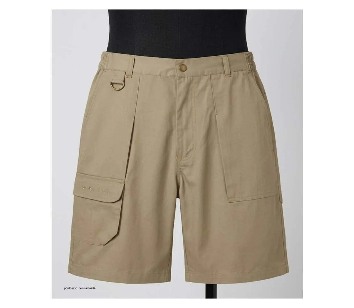 Short homme MAYFLOWER 710099U001 camel marron : la solidité du polycoton pour un look aventurier-3