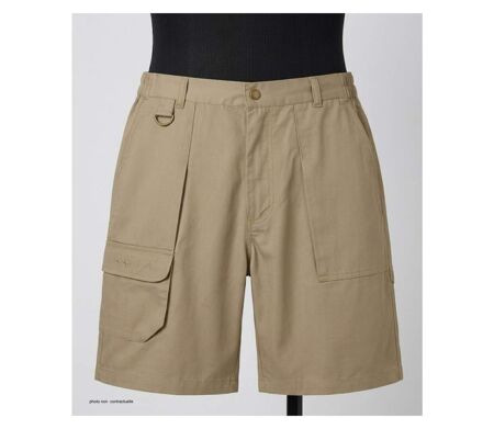 Short homme MAYFLOWER 710099U001 camel marron : la solidité du polycoton pour un look aventurier