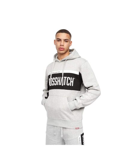 Sweat À Capuche Silomane Homme Gris Chiné Crosshatch