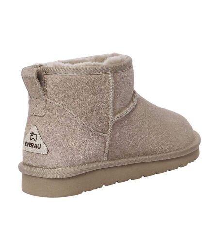 Womens/ladies Finch Ultra Mini Classic Suede Ankle Boots Sand EverAu