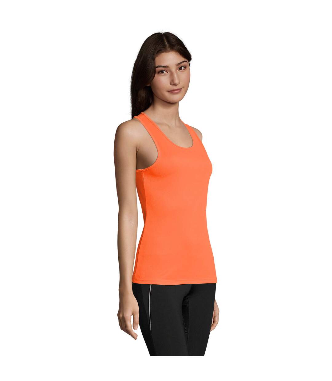 Débardeur Sporty Femme Orange Néon SOLS-1