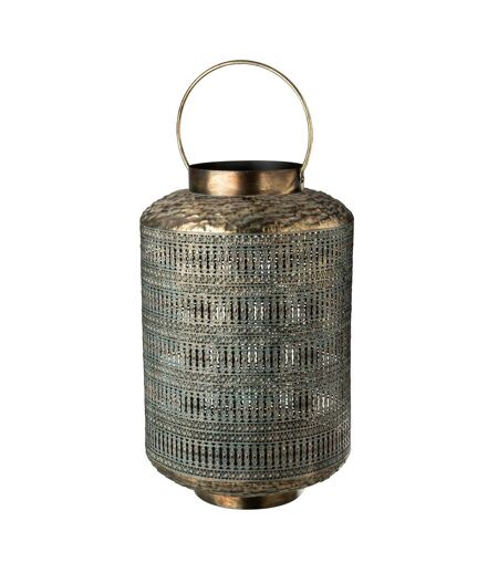 Lanterne Cylindrique en Métal Antique 65cm Bronze